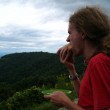 hot dog on skyline drive overlook